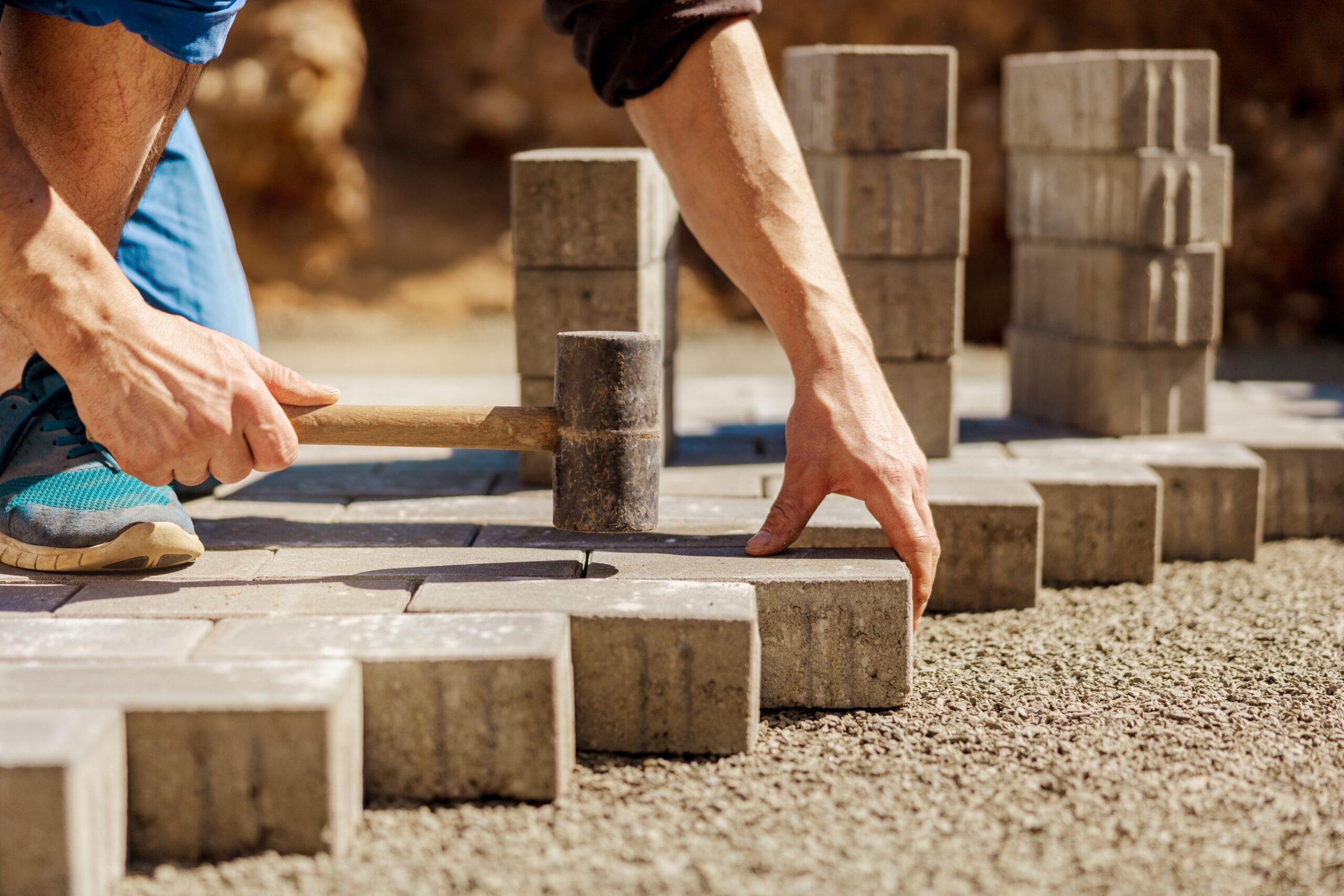Artisan stone masonry showing precision joints and texture